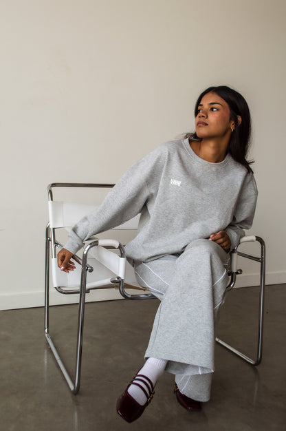 MARY CREWNECK SWEATER - ACADEMY GREY