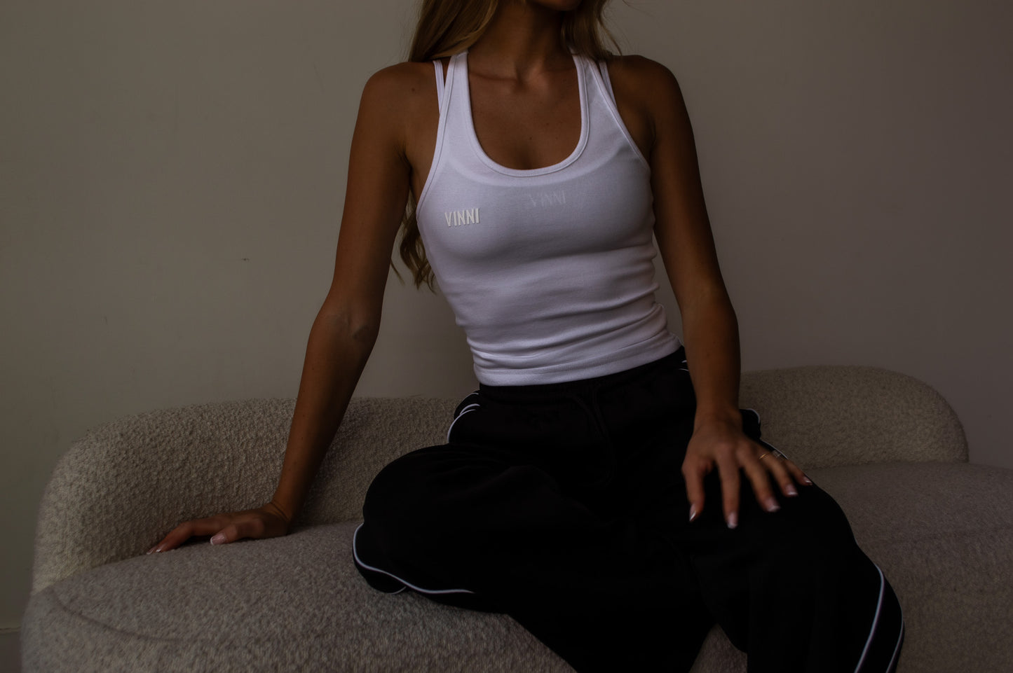 LIA RACER TANK - BRIGHT WHITE