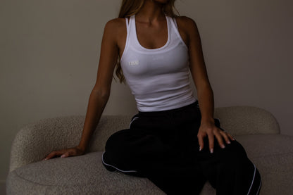 LIA RACER TANK - BRIGHT WHITE