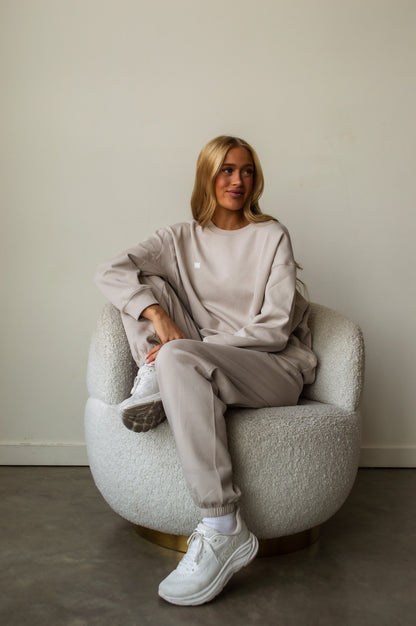 MARY CREWNECK SWEATER - CAMPUS KHAKI