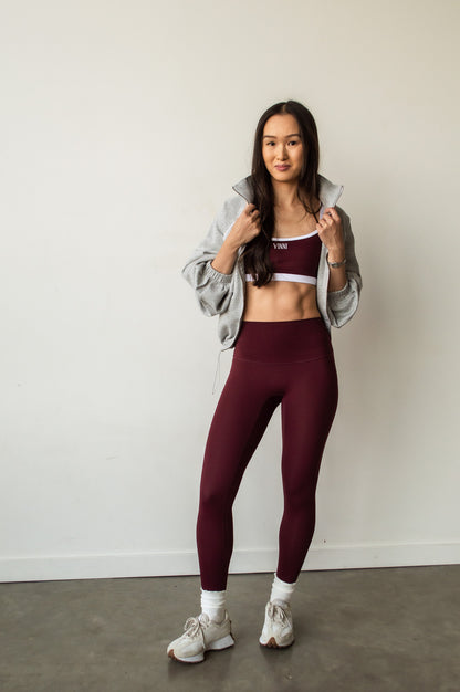 JUDY STRIPE ZIP - ACADEMY GREY