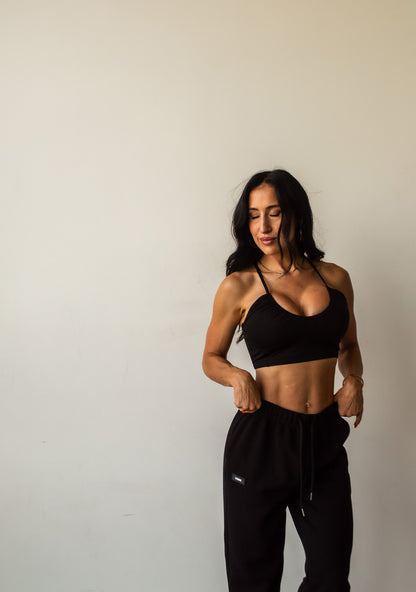 JAY SPORTS BRA - JET BLACK