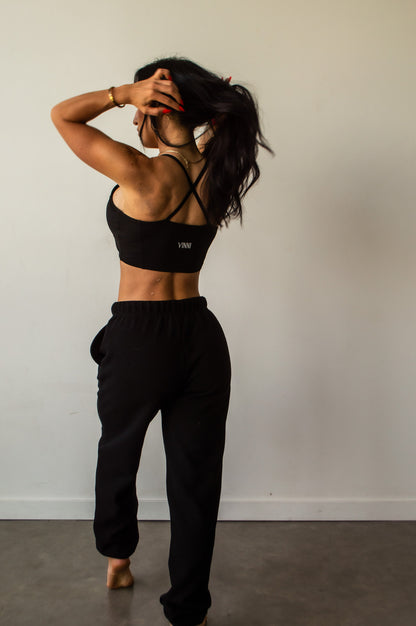 JAY SPORTS BRA - JET BLACK