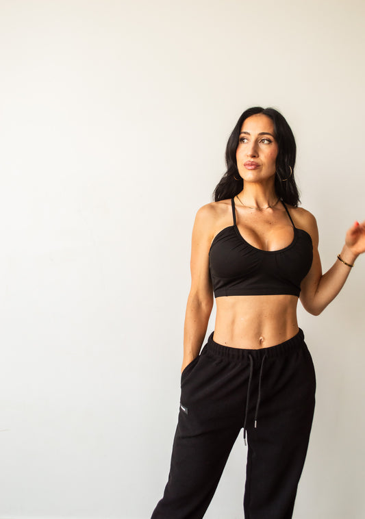 JAY SPORTS BRA - JET BLACK
