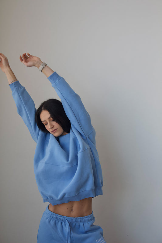 FIN CREWNECK - AQUA