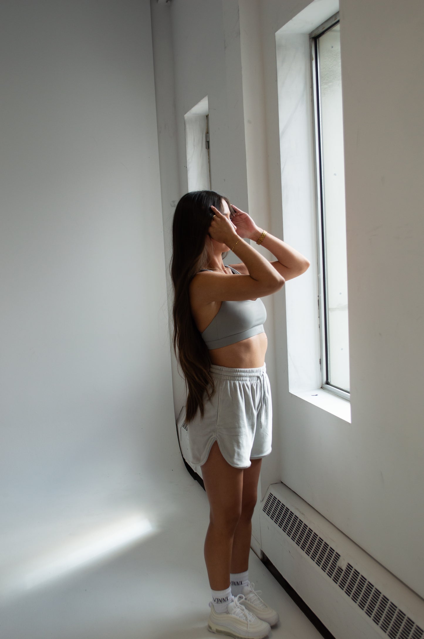 RIVER SPORTS BRA - GREY MIST