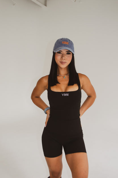 STEPHANIE 5" SHORT - JET BLACK