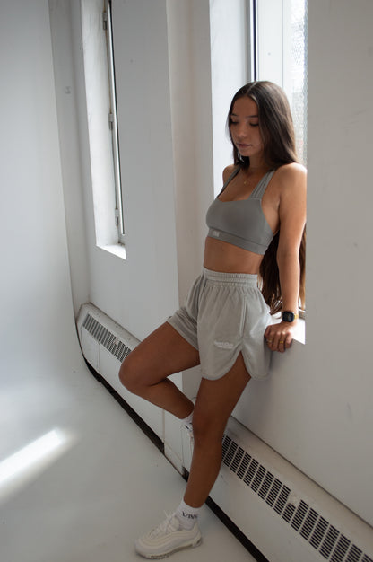 RIVER SPORTS BRA - GREY MIST