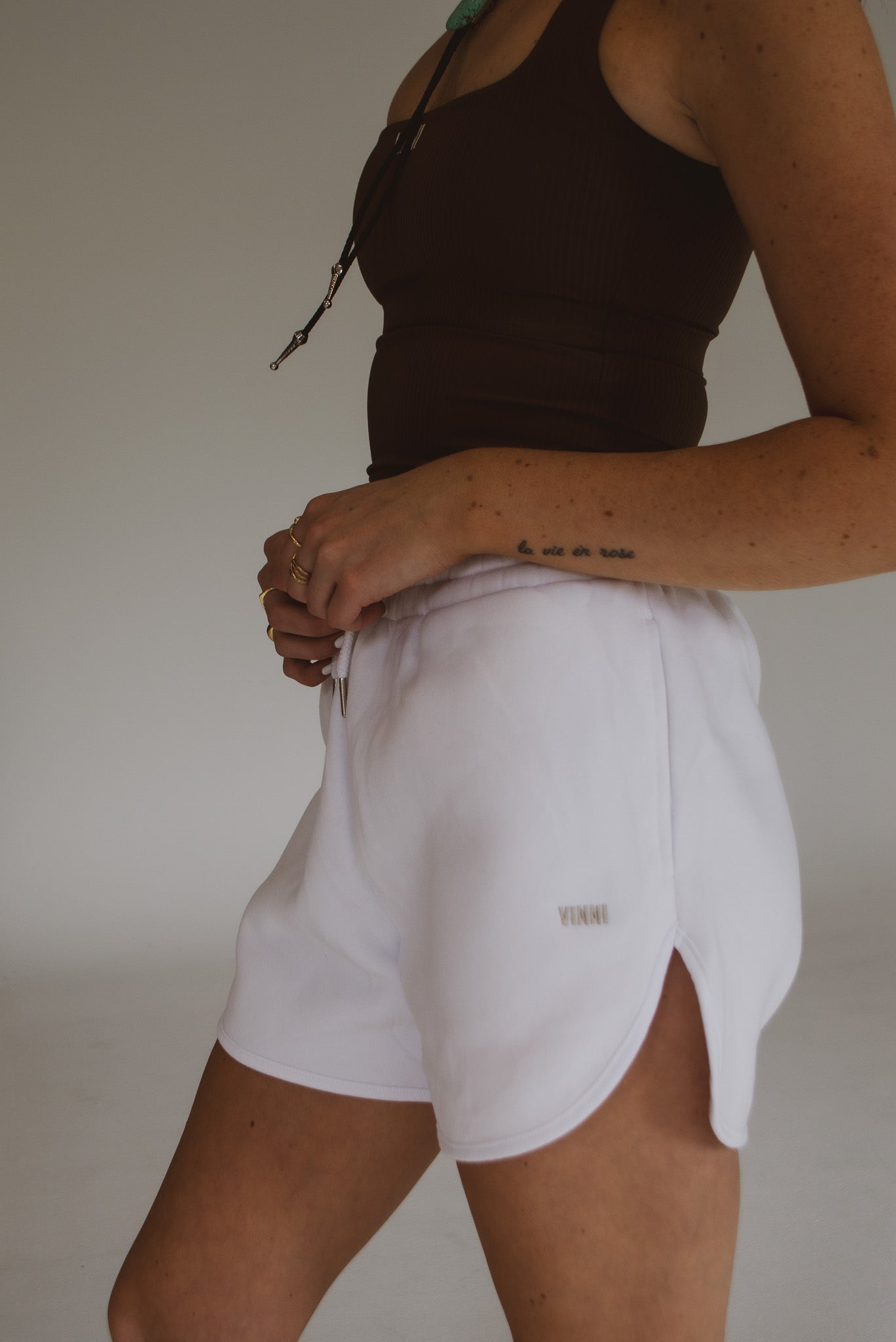 SOPHIA SWEAT SHORTS - WHITE