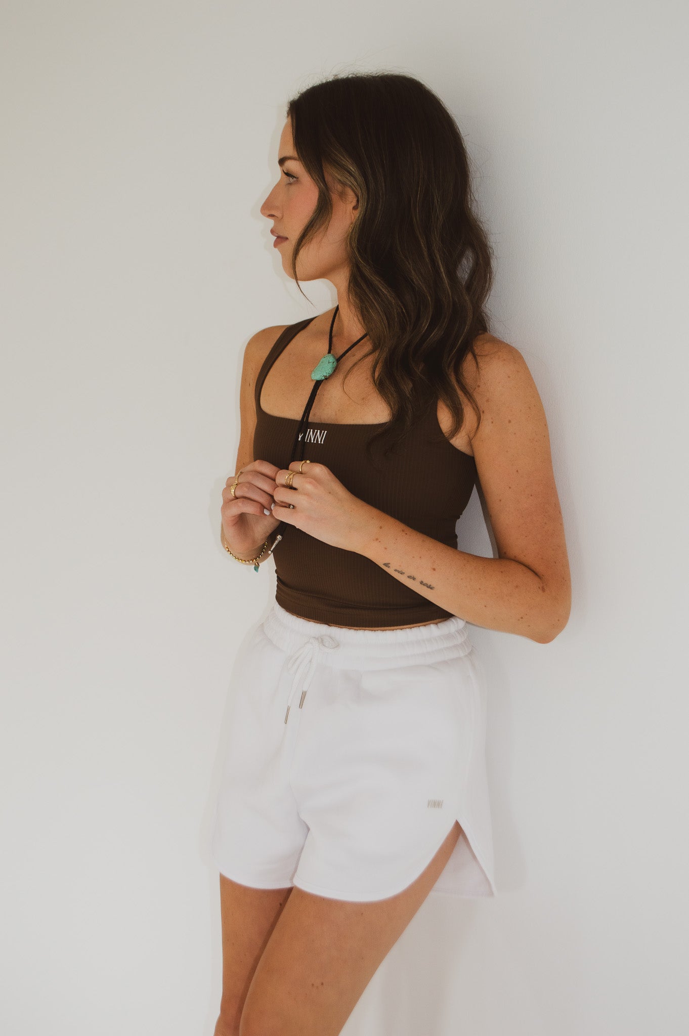 SOPHIA SWEAT SHORTS - WHITE