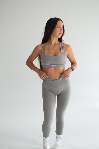 MIKYLA CROSS TIGHTS - GREY MIST