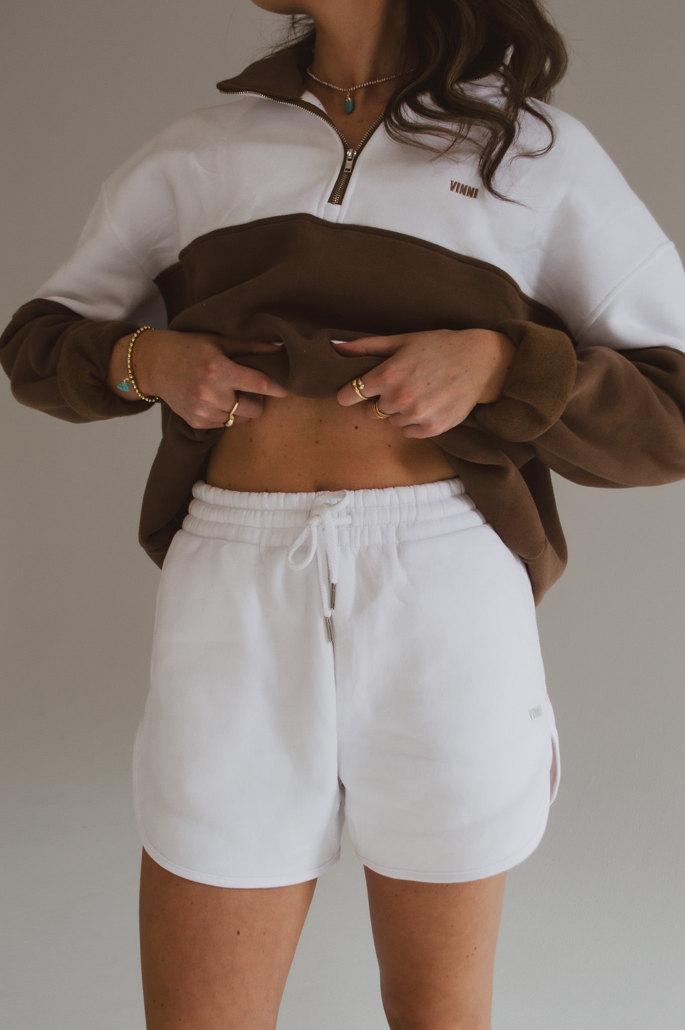 SOPHIA SWEAT SHORTS - WHITE
