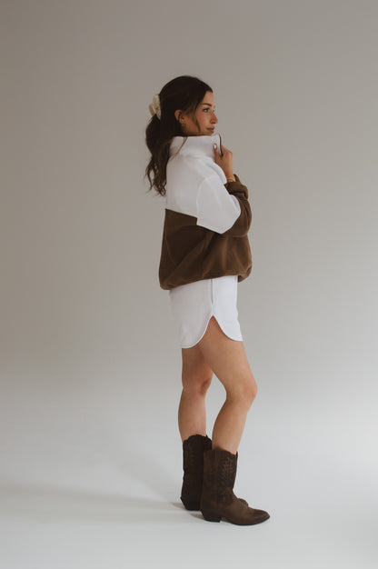 SOPHIA SWEAT SHORTS - WHITE