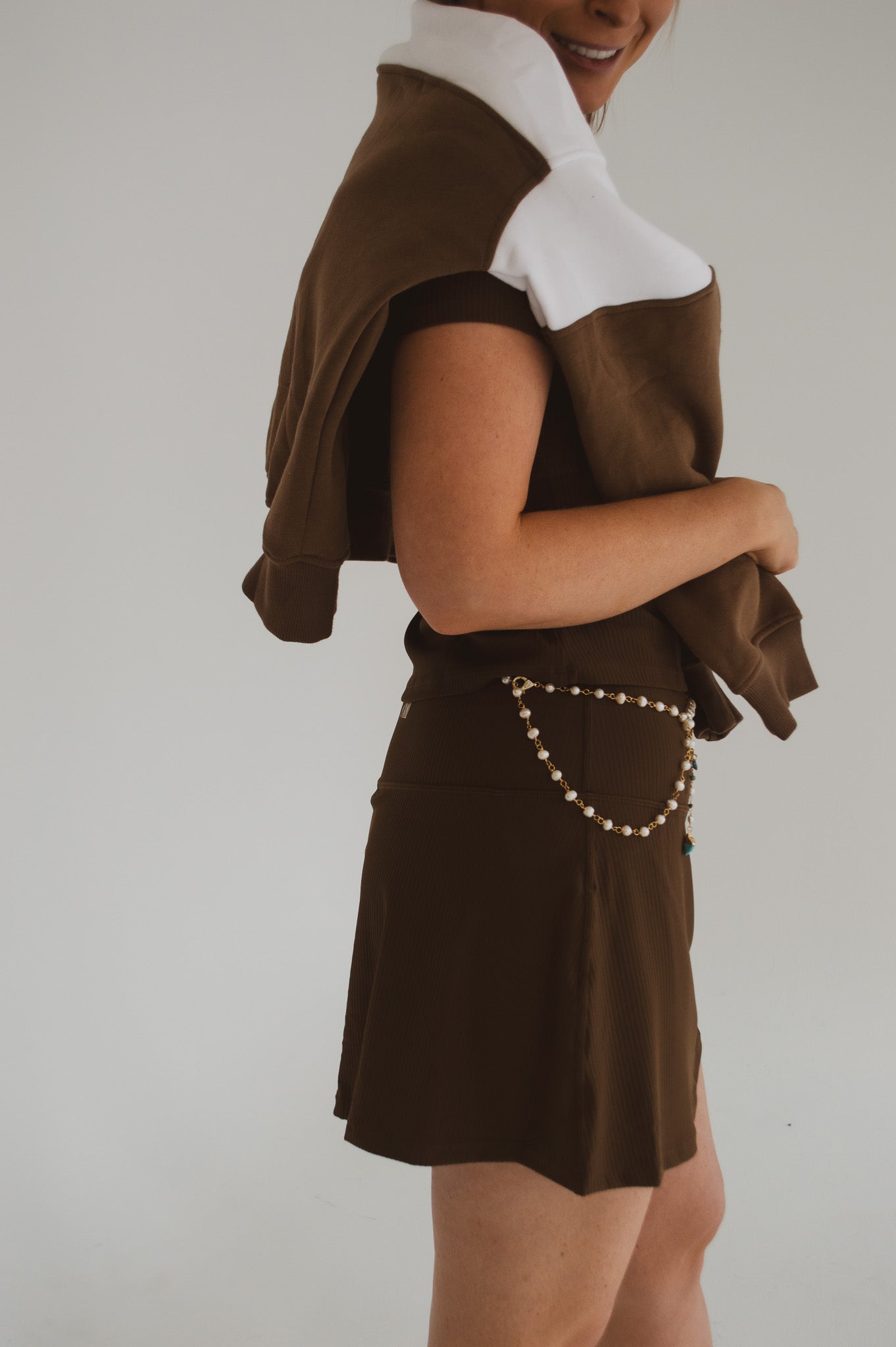 MARILYN 1/2 ZIP - RUSTIC BROWN