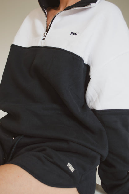 MARILYN 1/2 ZIP - OLD MONEY NAVY
