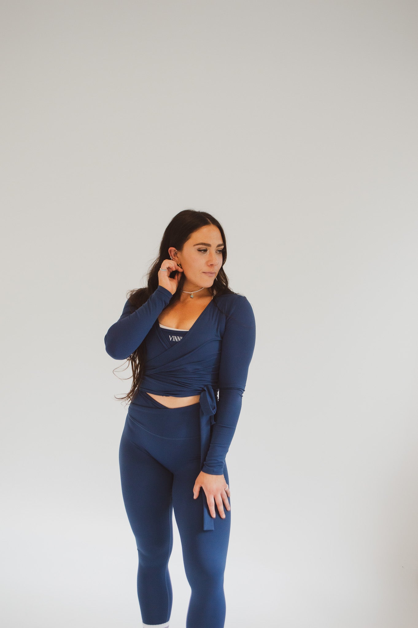 PAULA WRAP TOP - OLD MONEY NAVY
