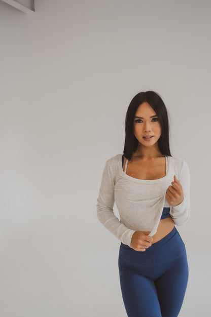 JO-ANNE STRECH LONG-SLEEVE - GREY MIST