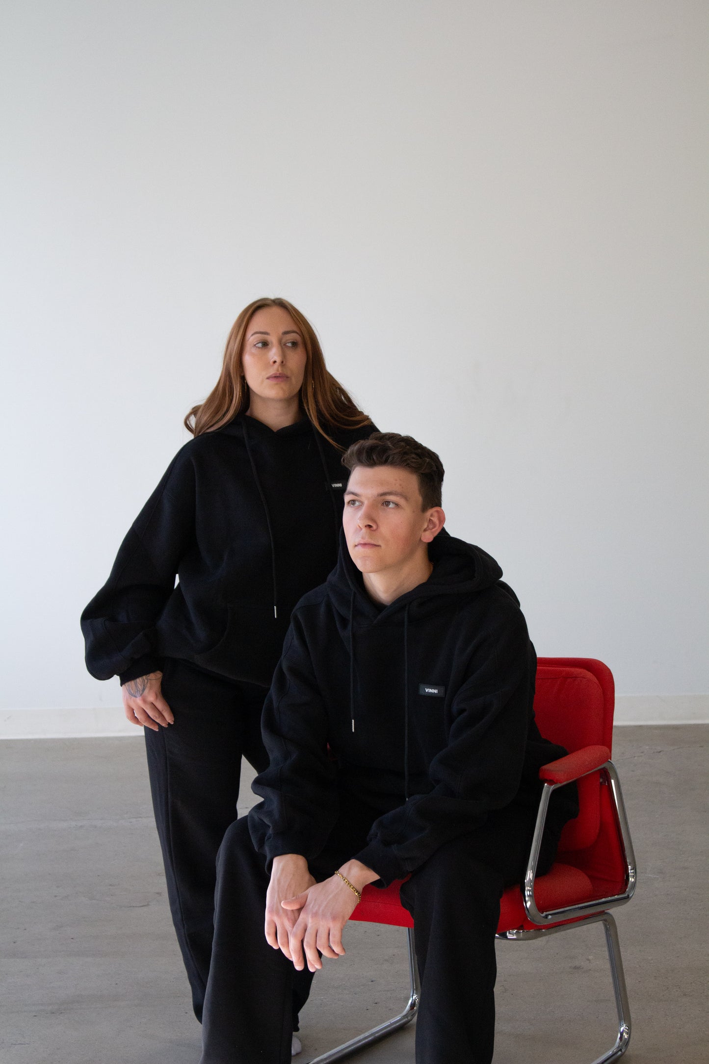 DUKE HOODIE [UNISEX]  - JET BLACK