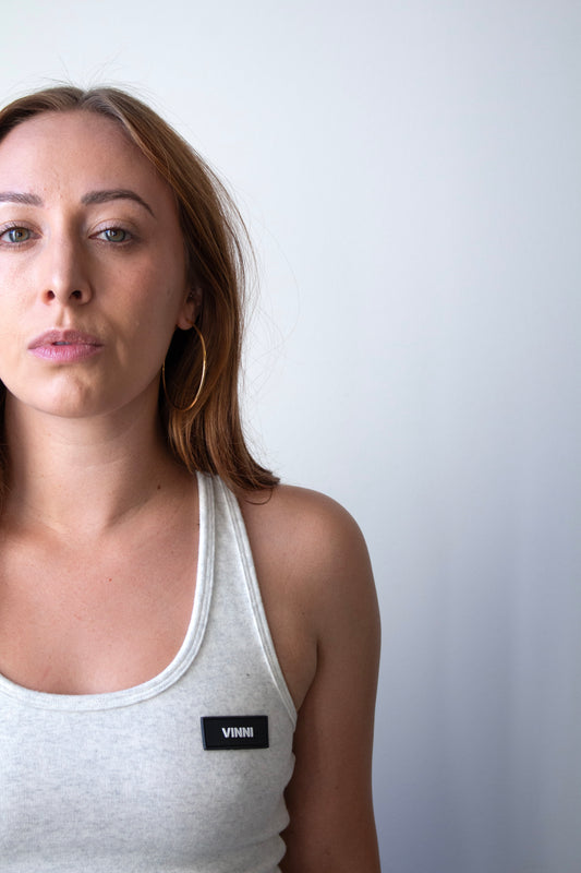 LIA RACER TOP 2.0 - HEATHER GREY