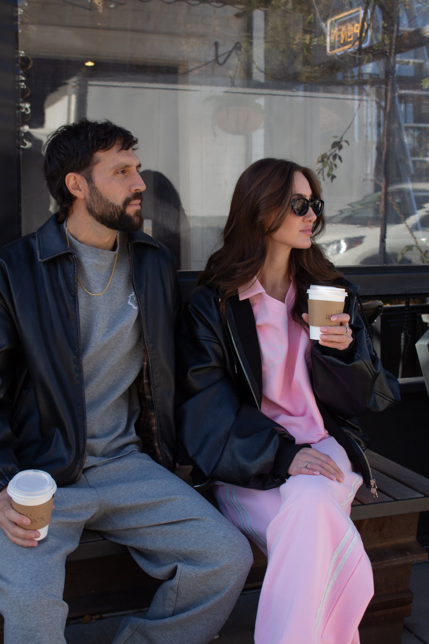 NASH STRIPED SWEATS - CANDY FLOSS