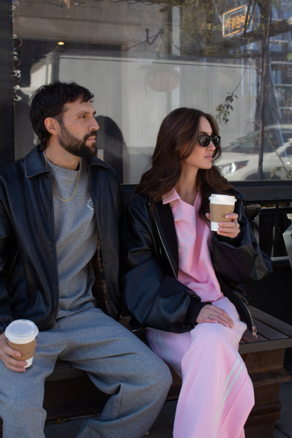 NASH STRIPED SWEATS - CANDY FLOSS