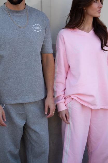 NASH STRIPED SWEATS - CANDY FLOSS