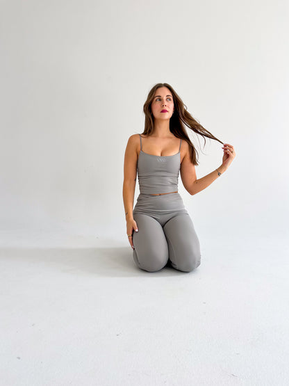 RAE BALLET TOP - GREY MIST