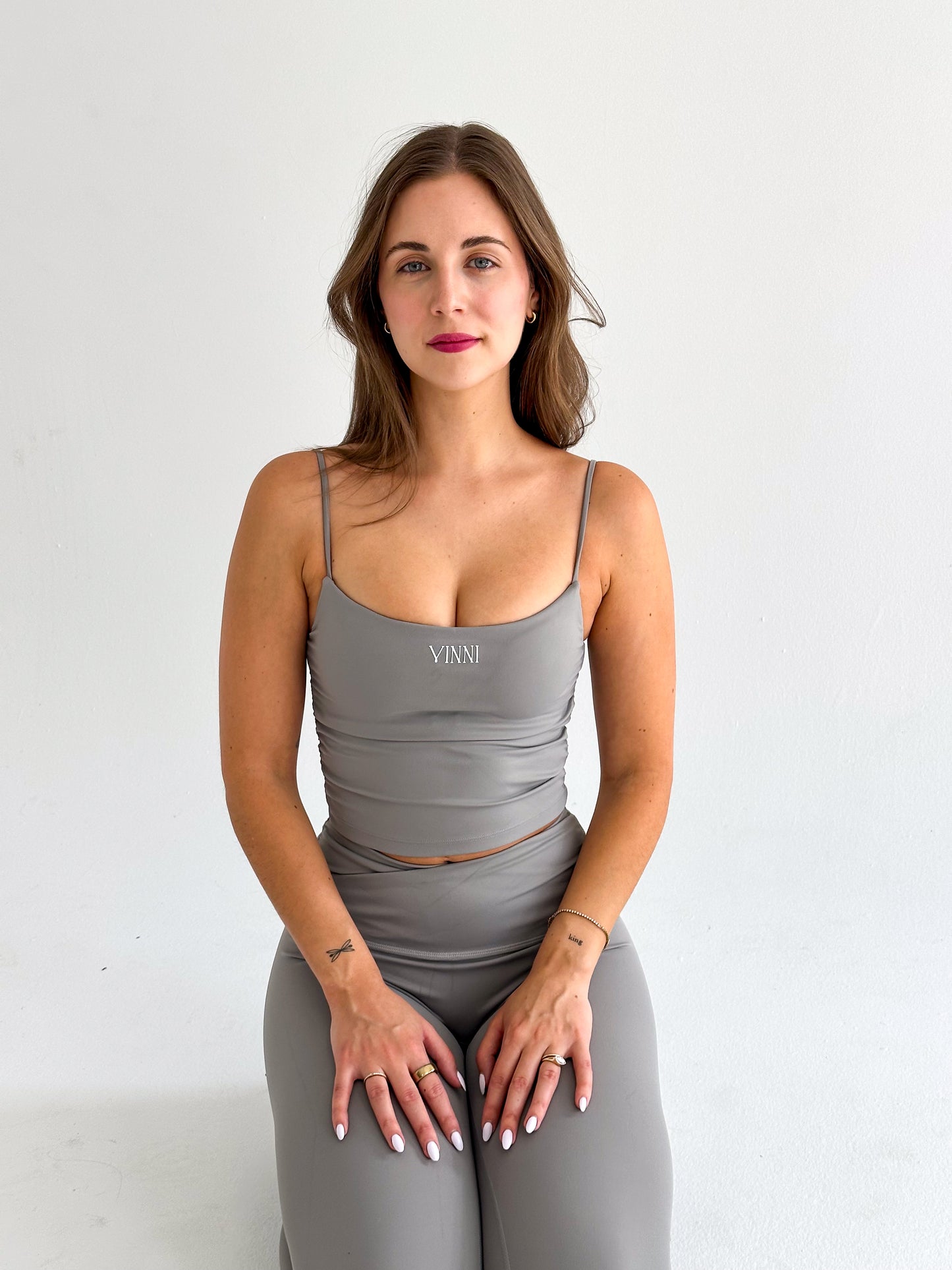 RAE BALLET TOP - GREY MIST