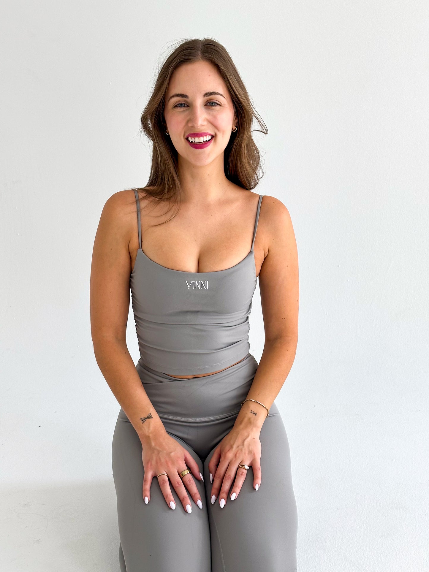 RAE BALLET TOP - GREY MIST