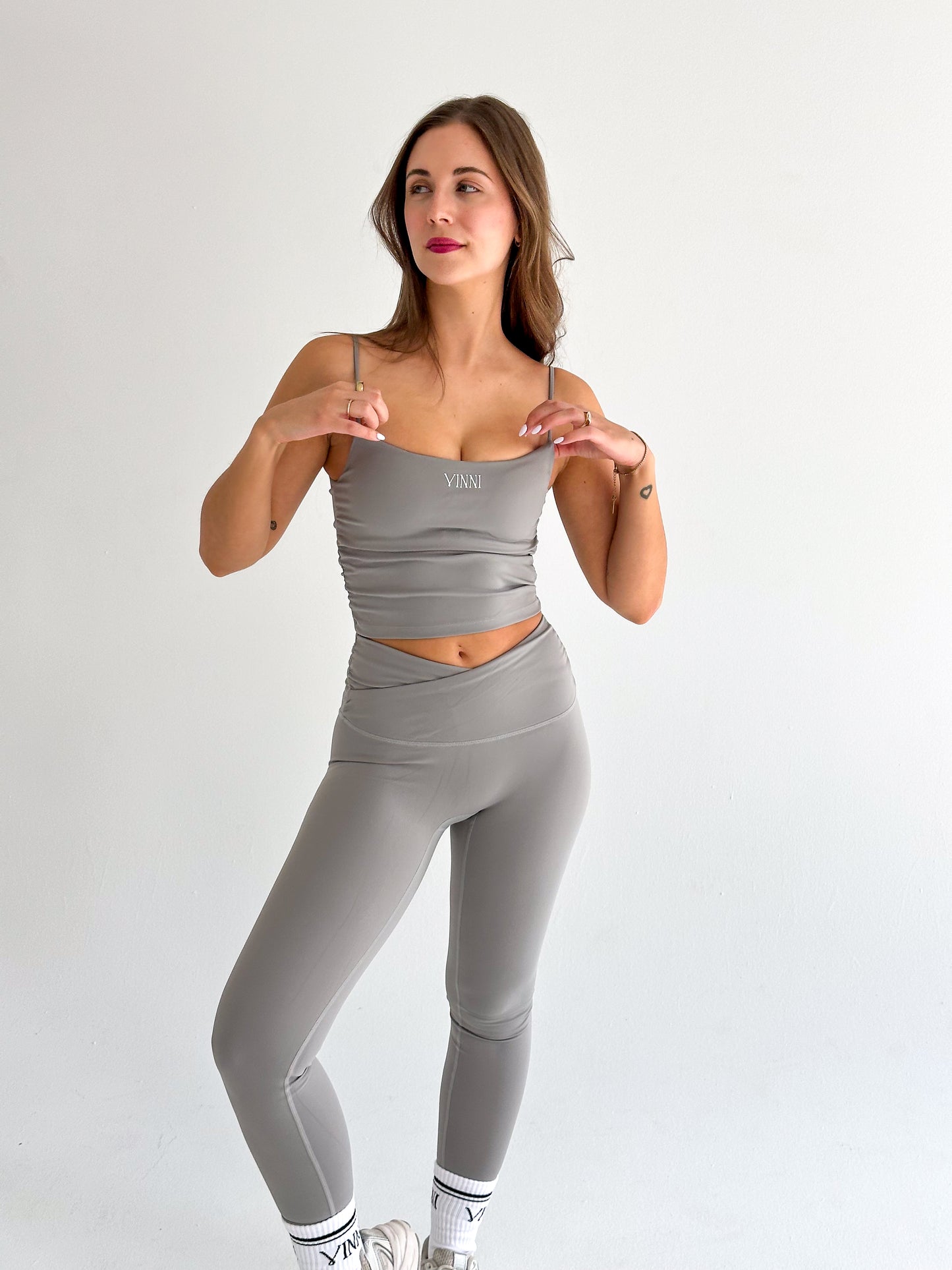 RAE BALLET TOP - GREY MIST