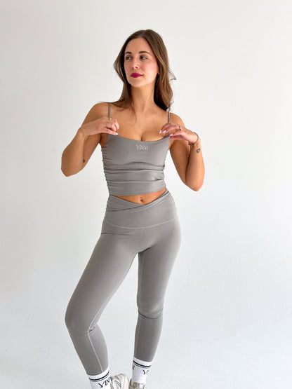 RAE BALLET TOP - GREY MIST