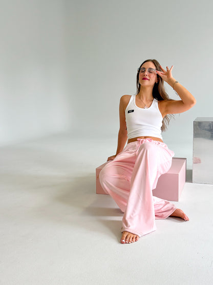 BRITNEY VELOUR SWEATS - PINK BLUSH