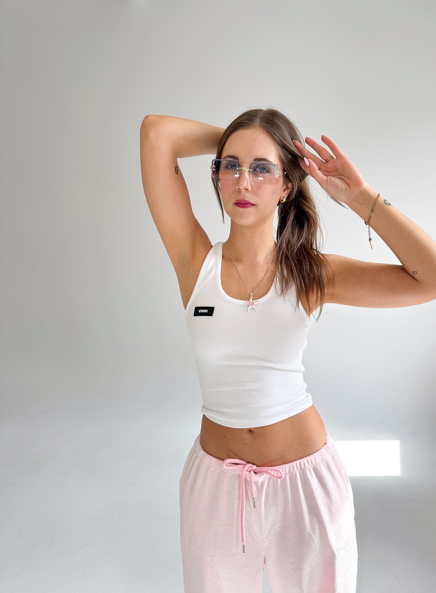 LIA RACER TANK [LONG] - BRIGHT WHITE