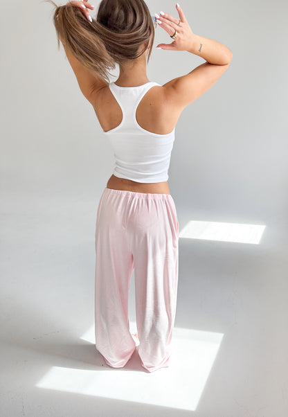BRITNEY VELOUR SWEATS - PINK BLUSH
