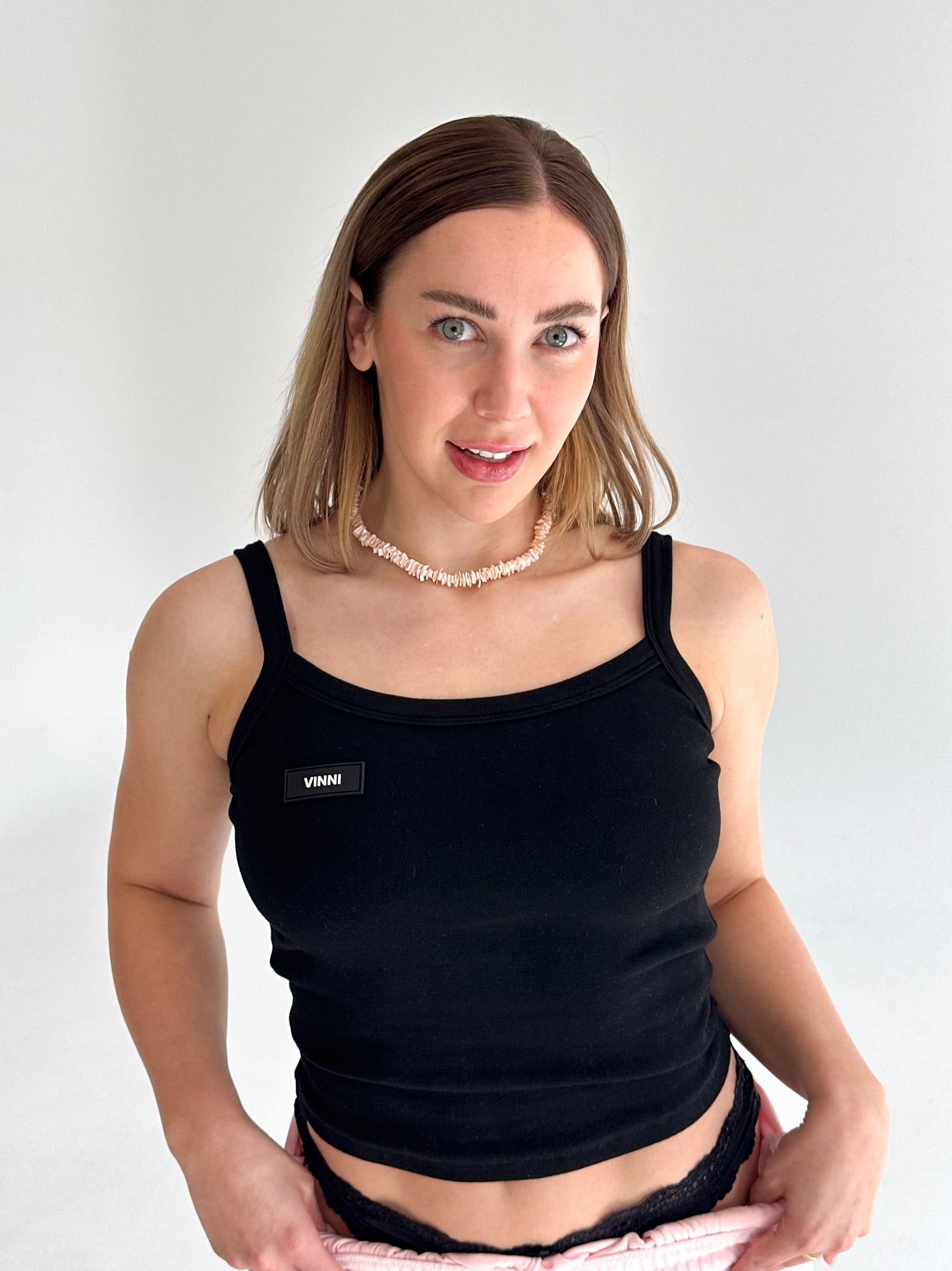 LOU TANK TOP - JET BLACK