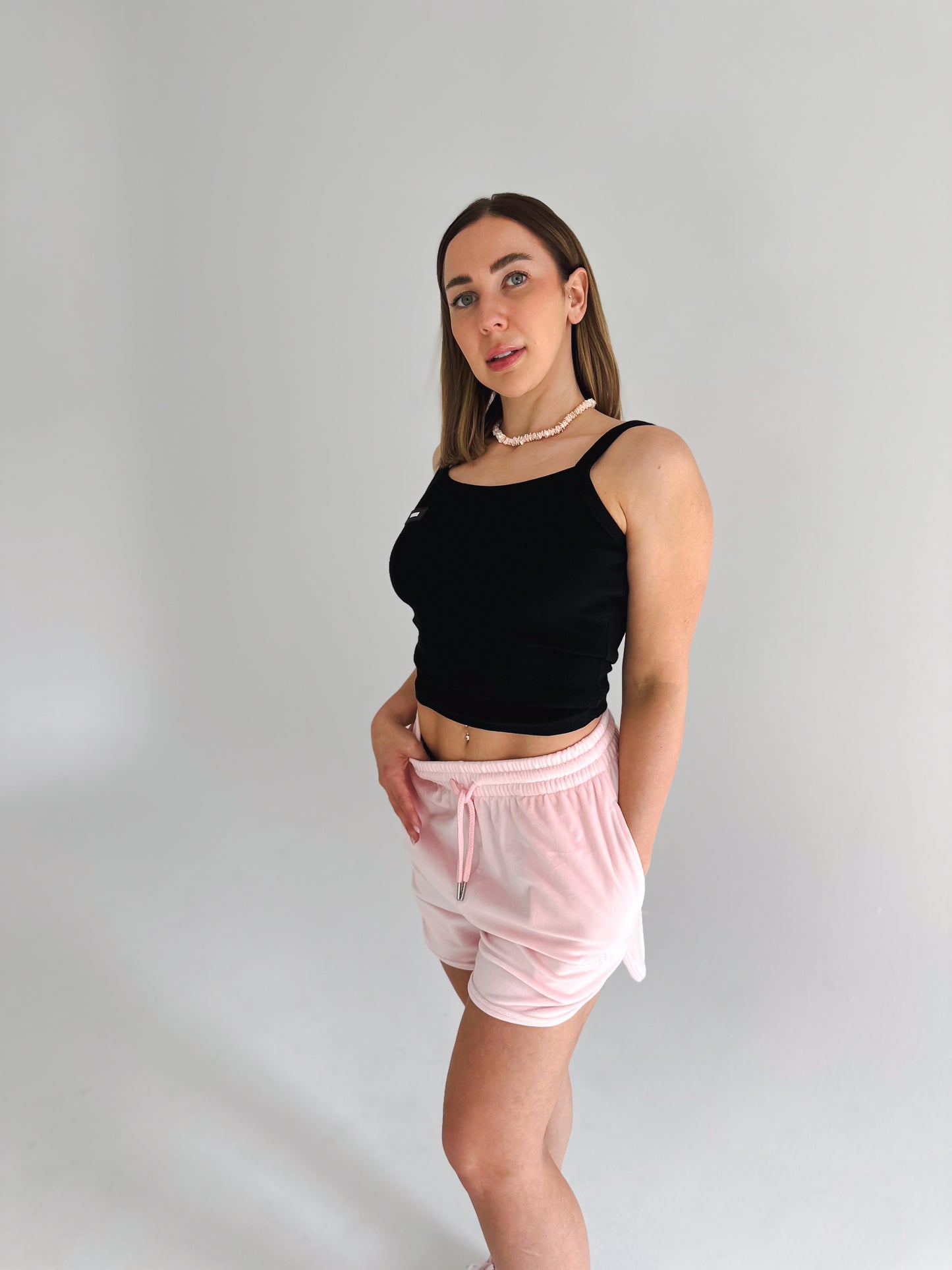 BILLIE HIGH WAISTED SHORTS - PINK BLUSH