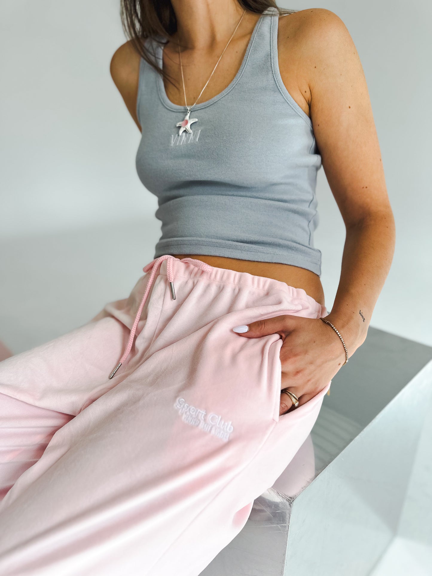 LIA RACER TANK [LONG] - DEEP GREY