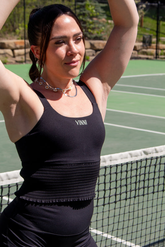 LUNAR BALLET SPORT TOP - JET BLACK