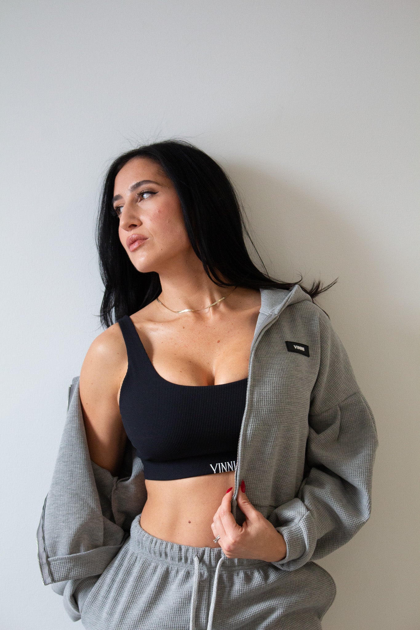 EDITH WAFFLE ZIP UP