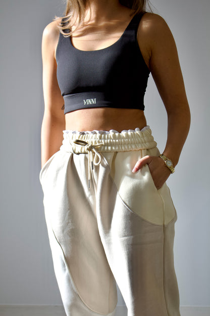 LORETTA RIBBED SPORTS BRA