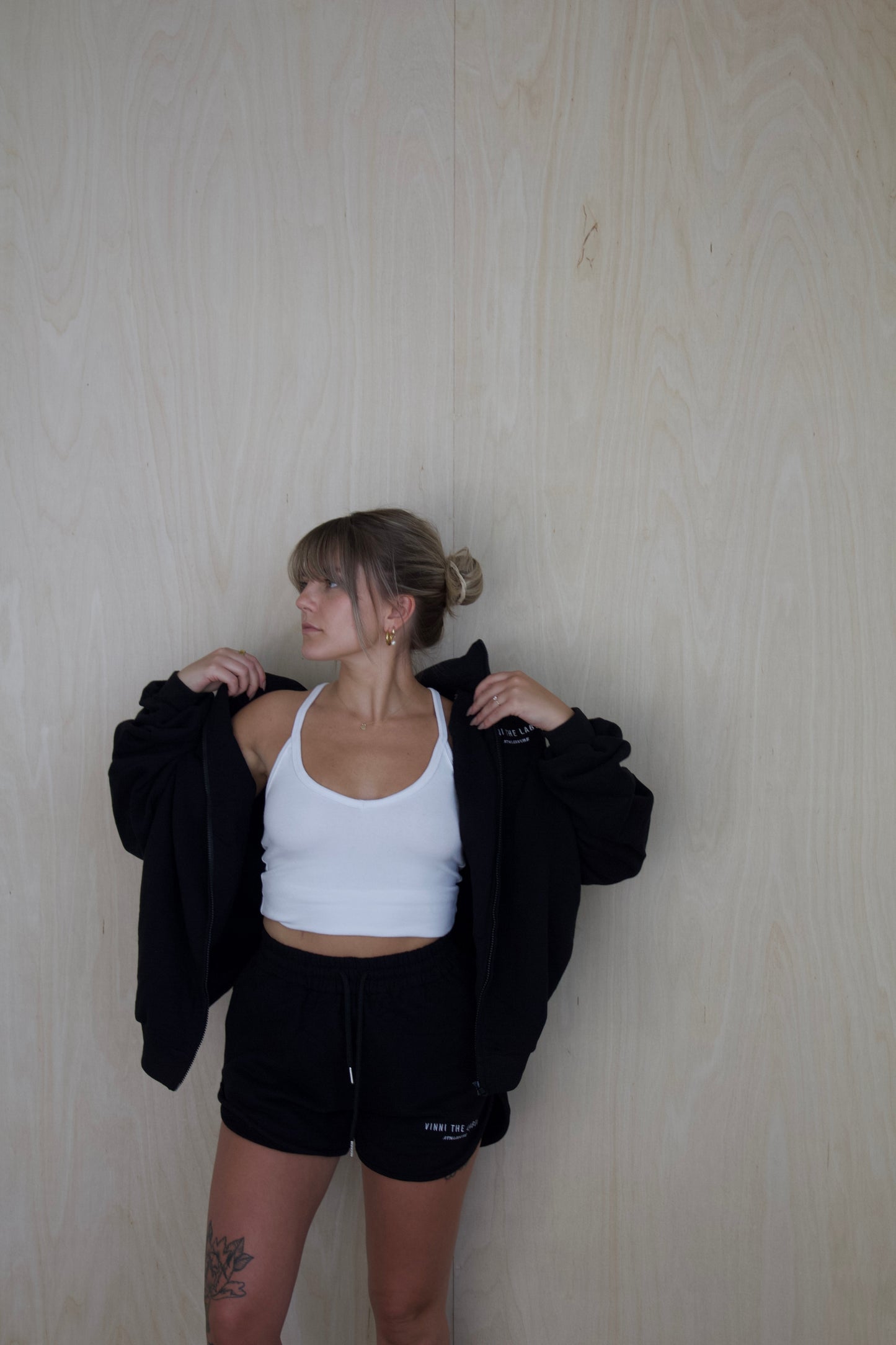 BILLIE HIGH-RISE SWEAT SHORTS - JET BLACK
