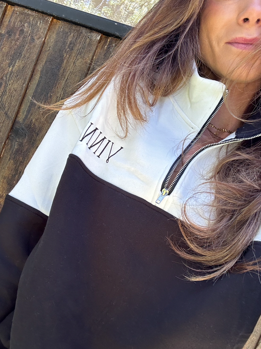 MARILYN 1/2 ZIP - JET BLACK