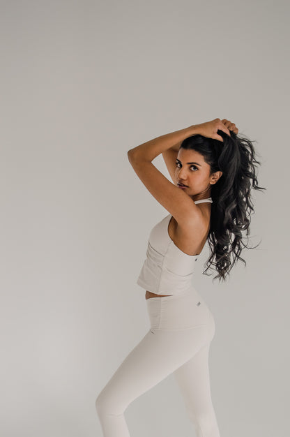 KAYLA WRAP HALTER - OAT MILK