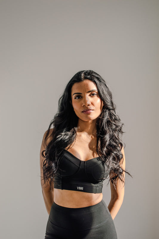 DANNI SPORTS BRA - JET BLACK